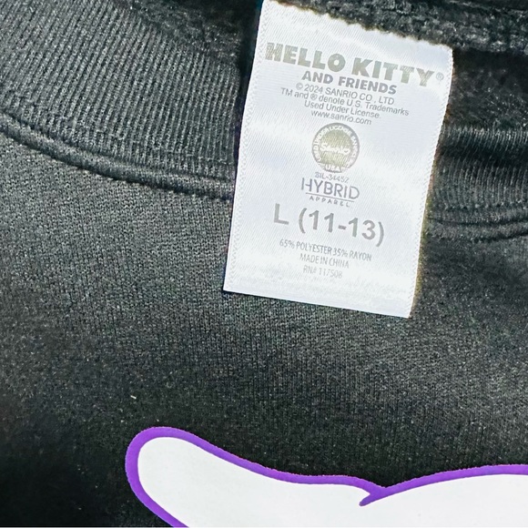 NWT Sanrio Co. Hello Kitty And Friends Women’s & Junior’s Black Sweatshirt - Picture 6 of 7